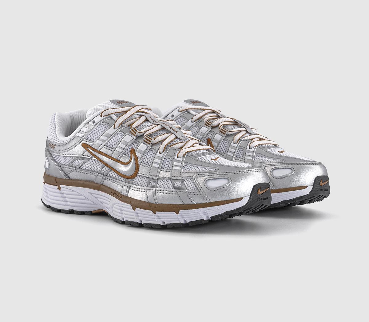 NikeP-6000 Trainers NikeP-6000 TrainersWhite Metallic Silver Light British Tan