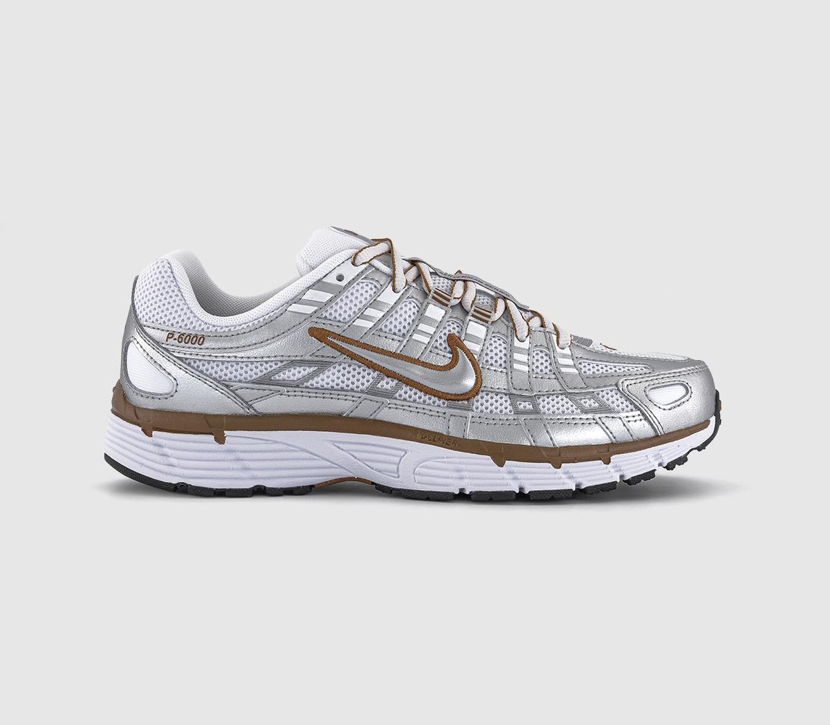 NikeP-6000 Trainers NikeP-6000 TrainersWhite Metallic Silver Light British Tan