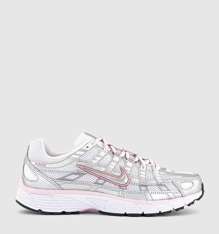 Nike P-6000 Trainers White Metallic Silver Elemental Pink