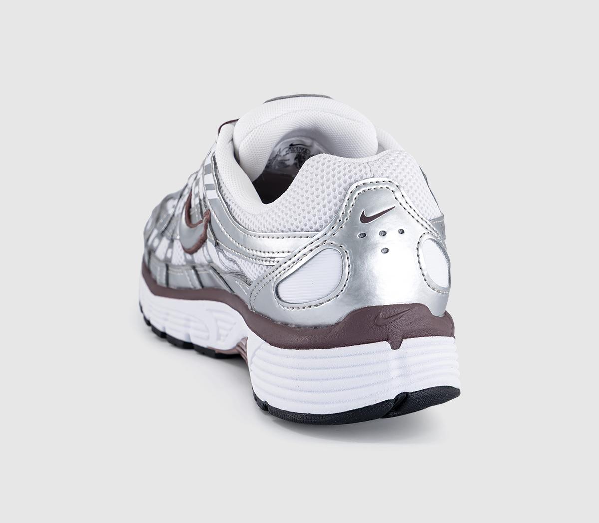 NikeP-6000 TrainersWhite Tattoo Metallic Silver Black