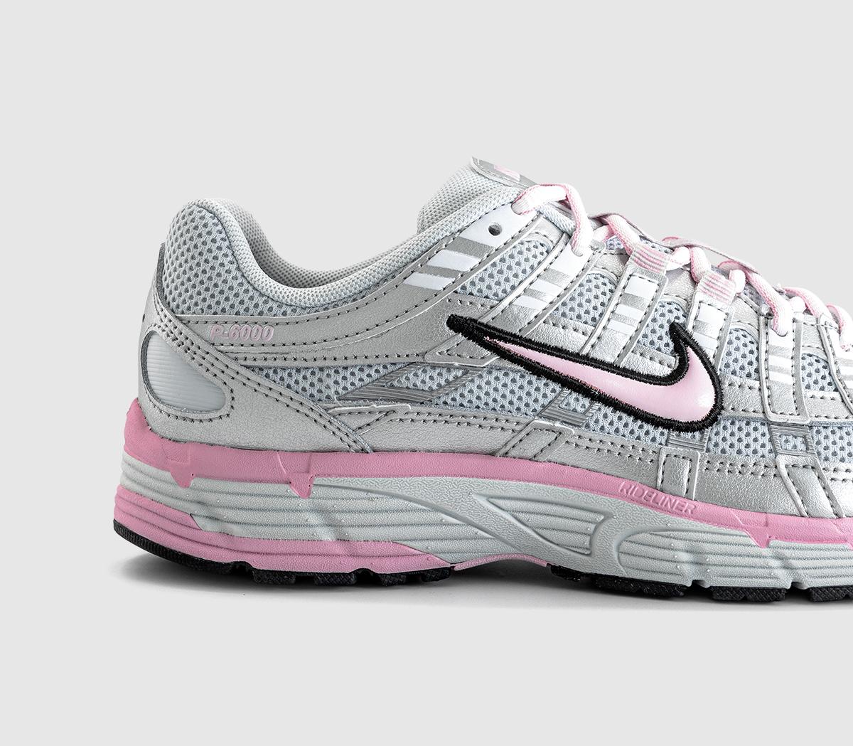 NikeP-6000 TrainersPure Platinum Pink Rise Metallic Silver