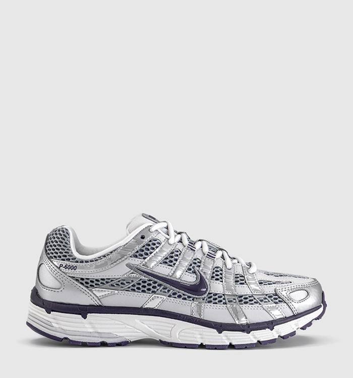 Nike P-6000 Trainers Vast Grey Dark Raisin Metallic Silver