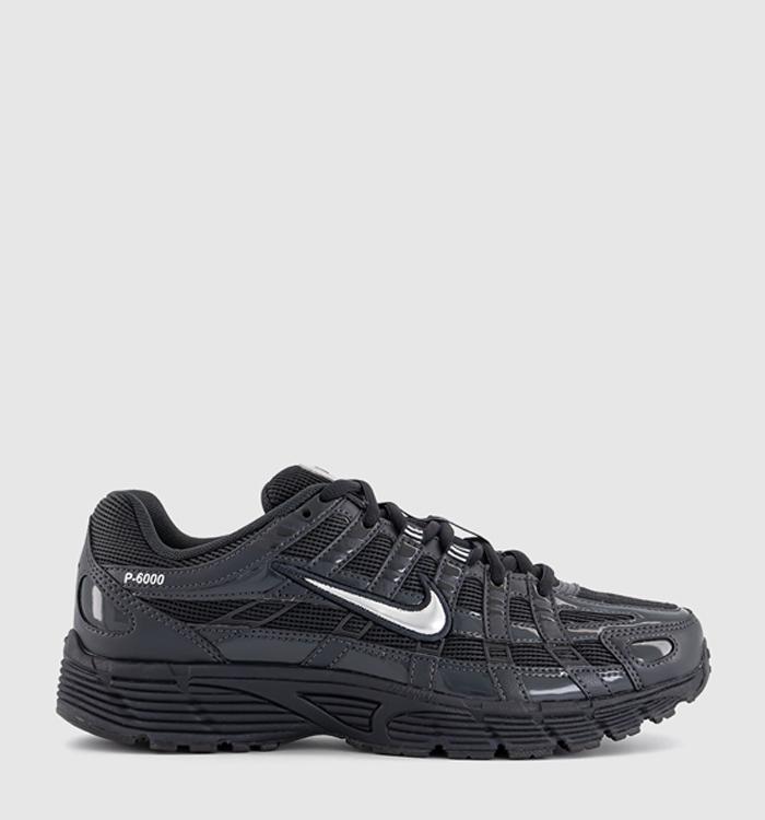 Nike P-6000 Trainers Off Noir Metallic Silver