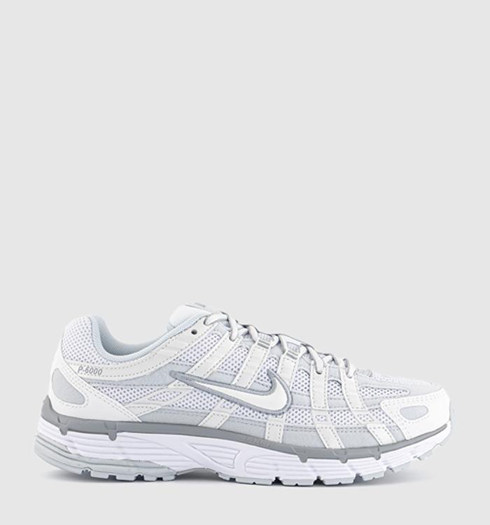 Nike P-6000 Trainers Matalic Summit White White Pure Platinum
