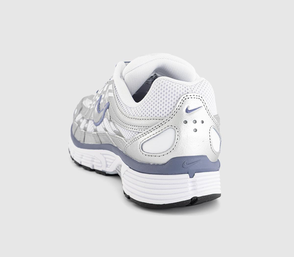 NikeP-6000 TrainersMetallic Silver World Indigo White Black