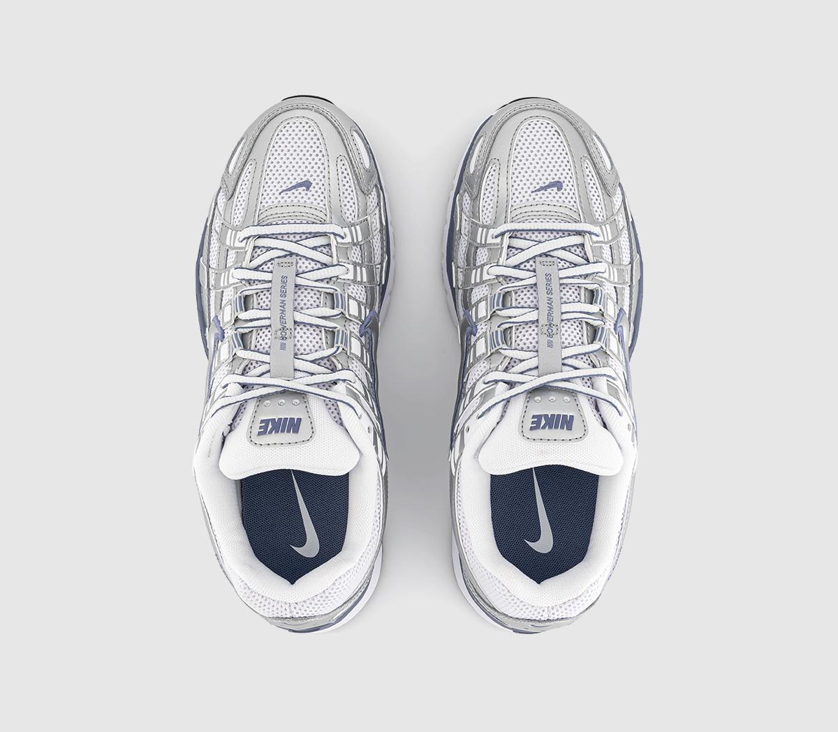 NikeP-6000 TrainersMetallic Silver World Indigo White Black