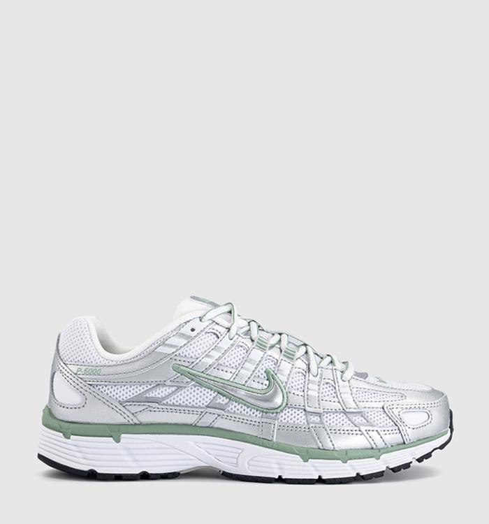 Nike P-6000 Trainers Metallic Silver Steam White Black