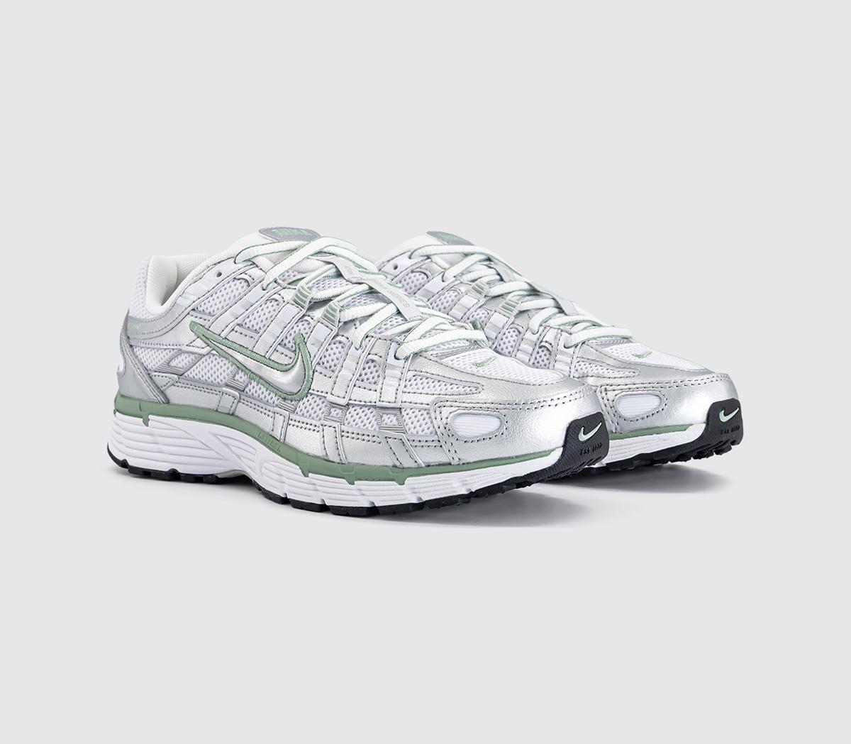NikeP-6000 TrainersMetallic Silver Steam White Black