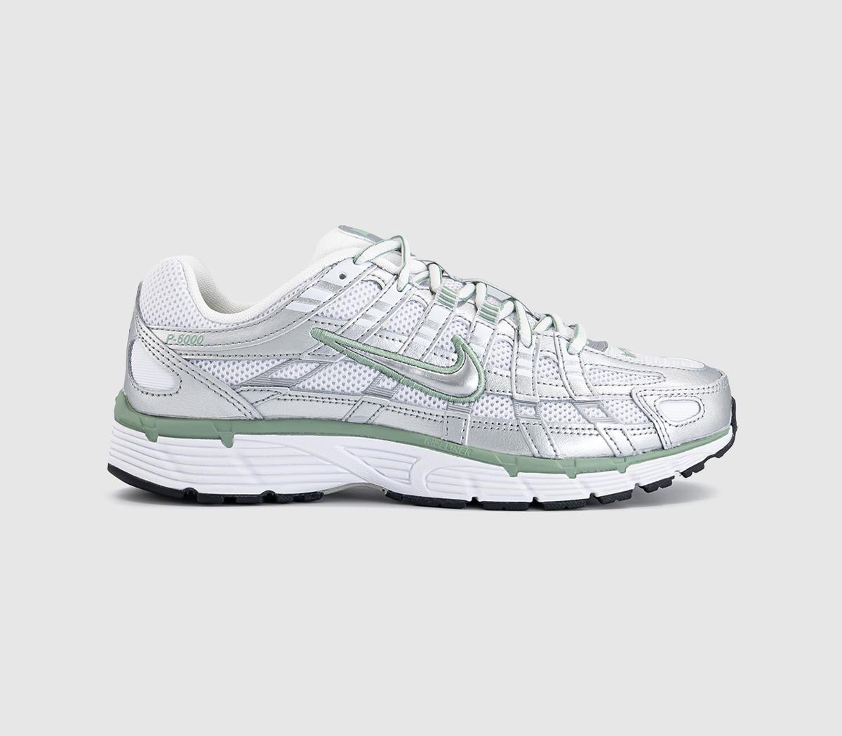 NikeP-6000 TrainersMetallic Silver Steam White Black