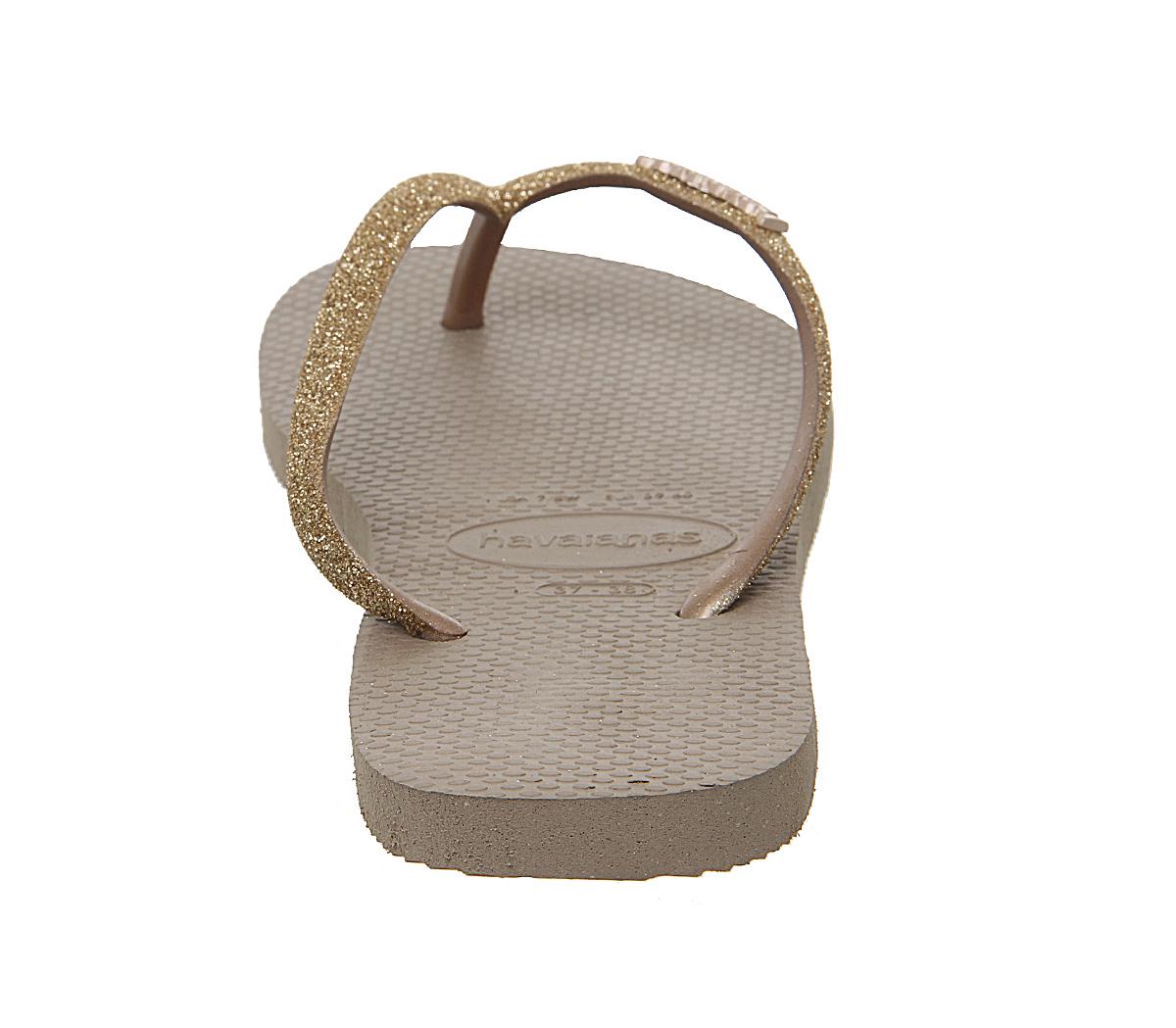 HavaianasSlim Glitter Flip FlopsRose Gold