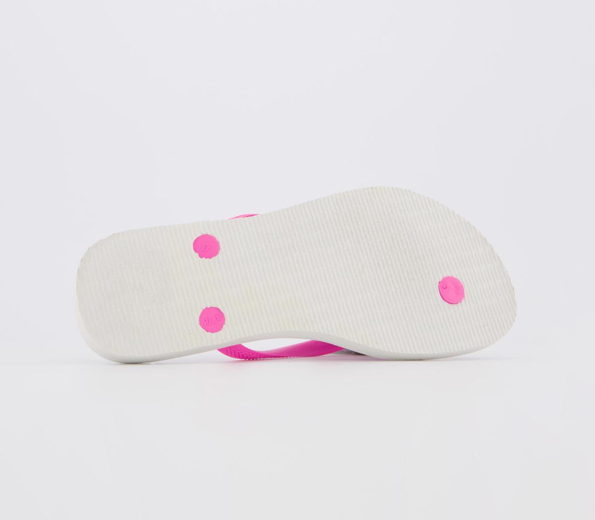 Havaianas Slim Animals Flip Flops Havaianas Slim Animals Flip Flops White Shocking Pink