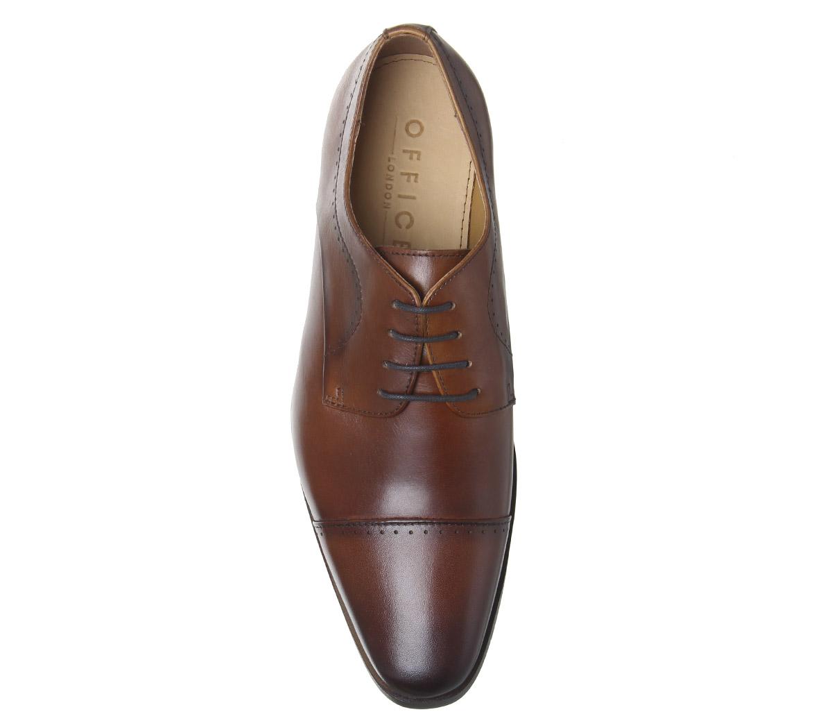 OFFICELook Toe Cap ShoesTan Leather