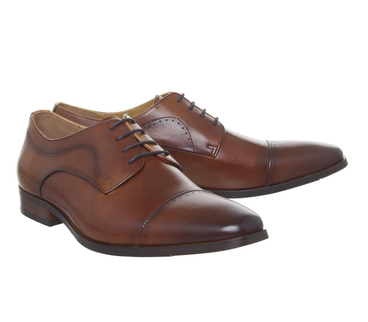 OFFICELook Toe Cap ShoesTan Leather