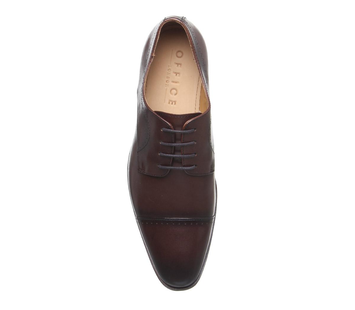OFFICELook Toe Cap ShoesBrown Leather