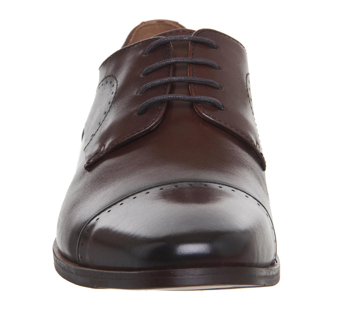 OFFICELook Toe Cap ShoesBrown Leather