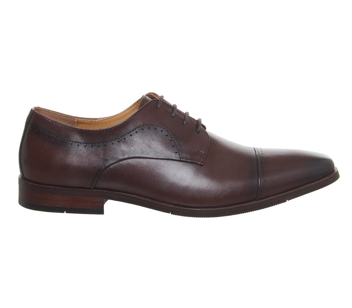 OFFICELook Toe Cap ShoesBrown Leather
