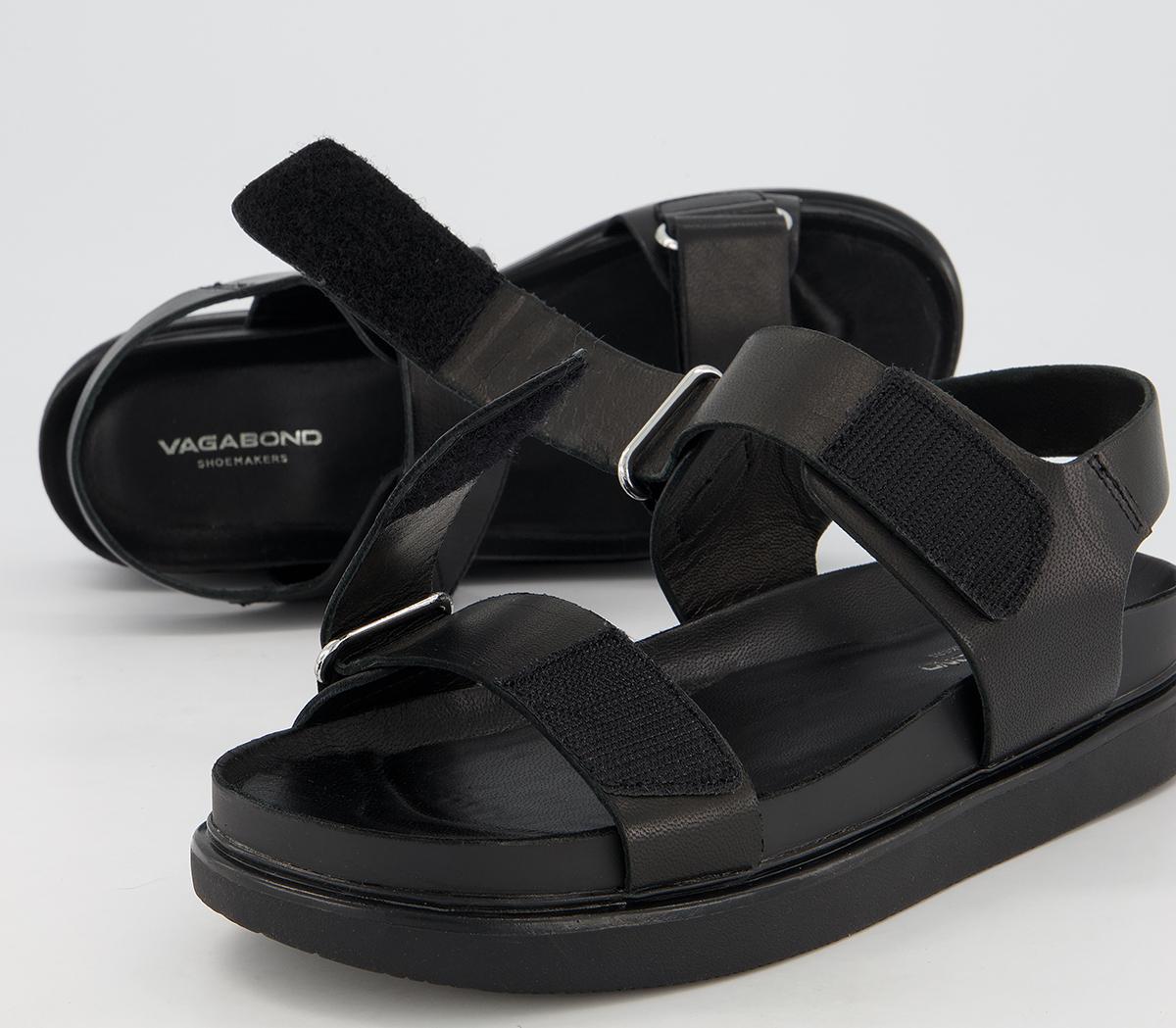 Vagabond Shoemakers Erin Two Strap Sandals Black - Women’s Sandals