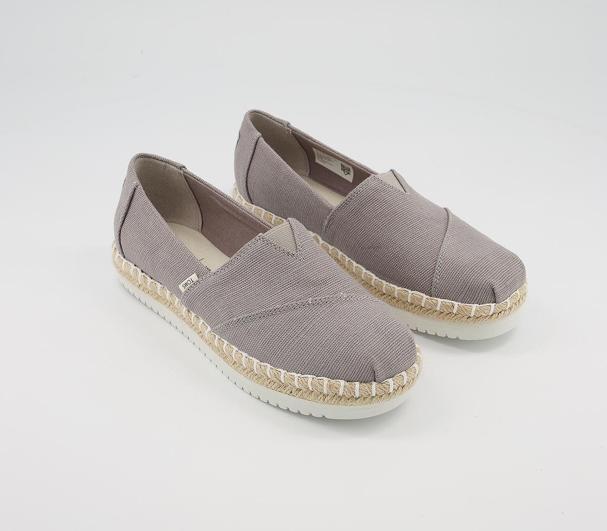 TOMS Alpargata Platform Grey - Flat Shoes for Women