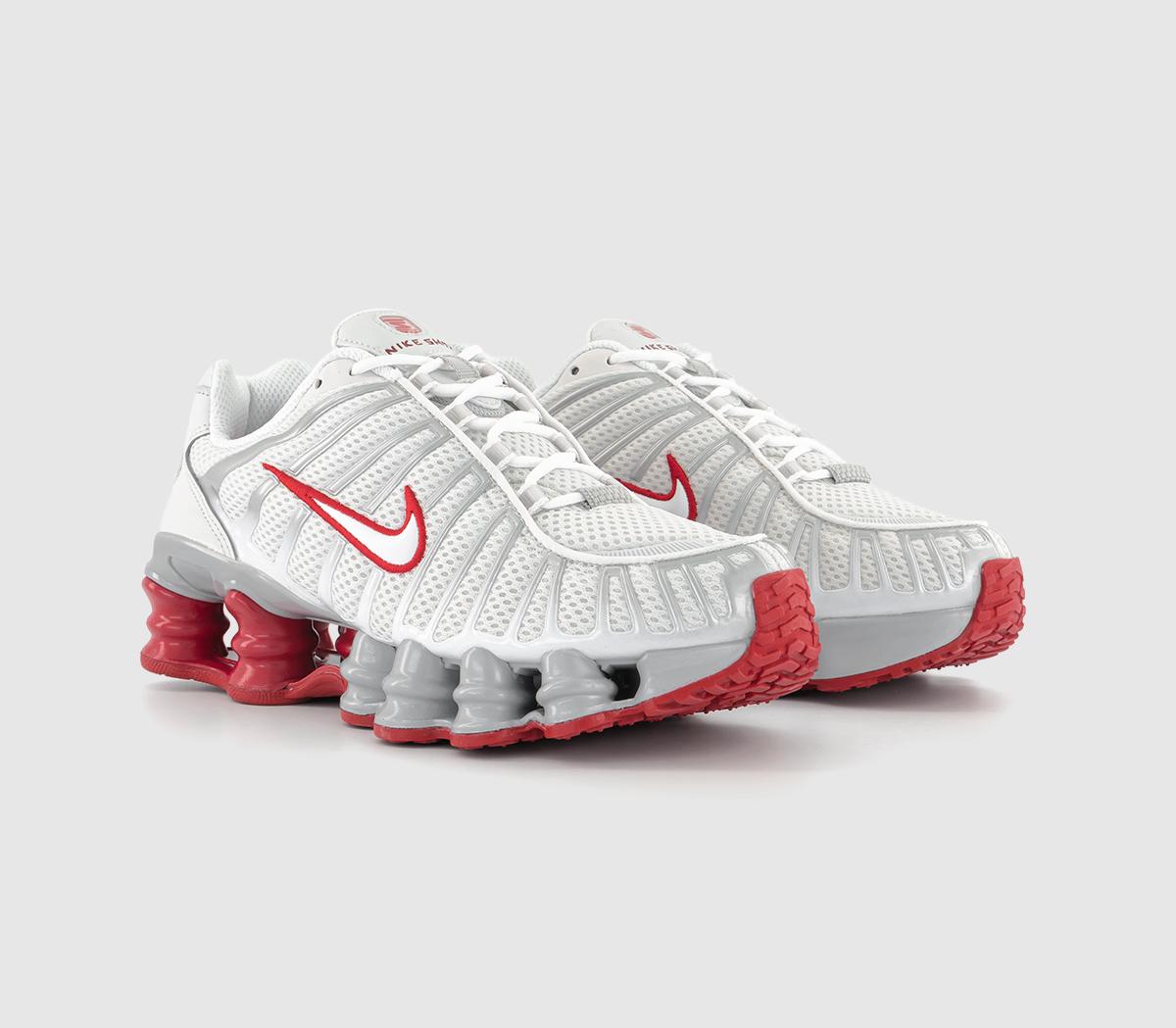 Nike Nike Shox TL Trainers Platinum Tint White Gym Red - Women's Trainers
