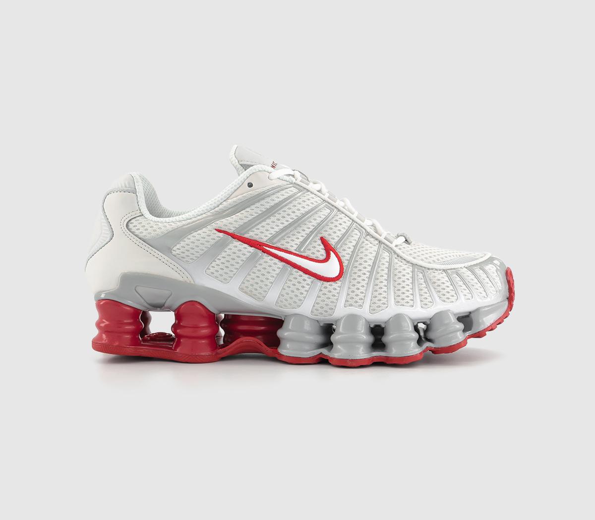 Nike shox red white blue online