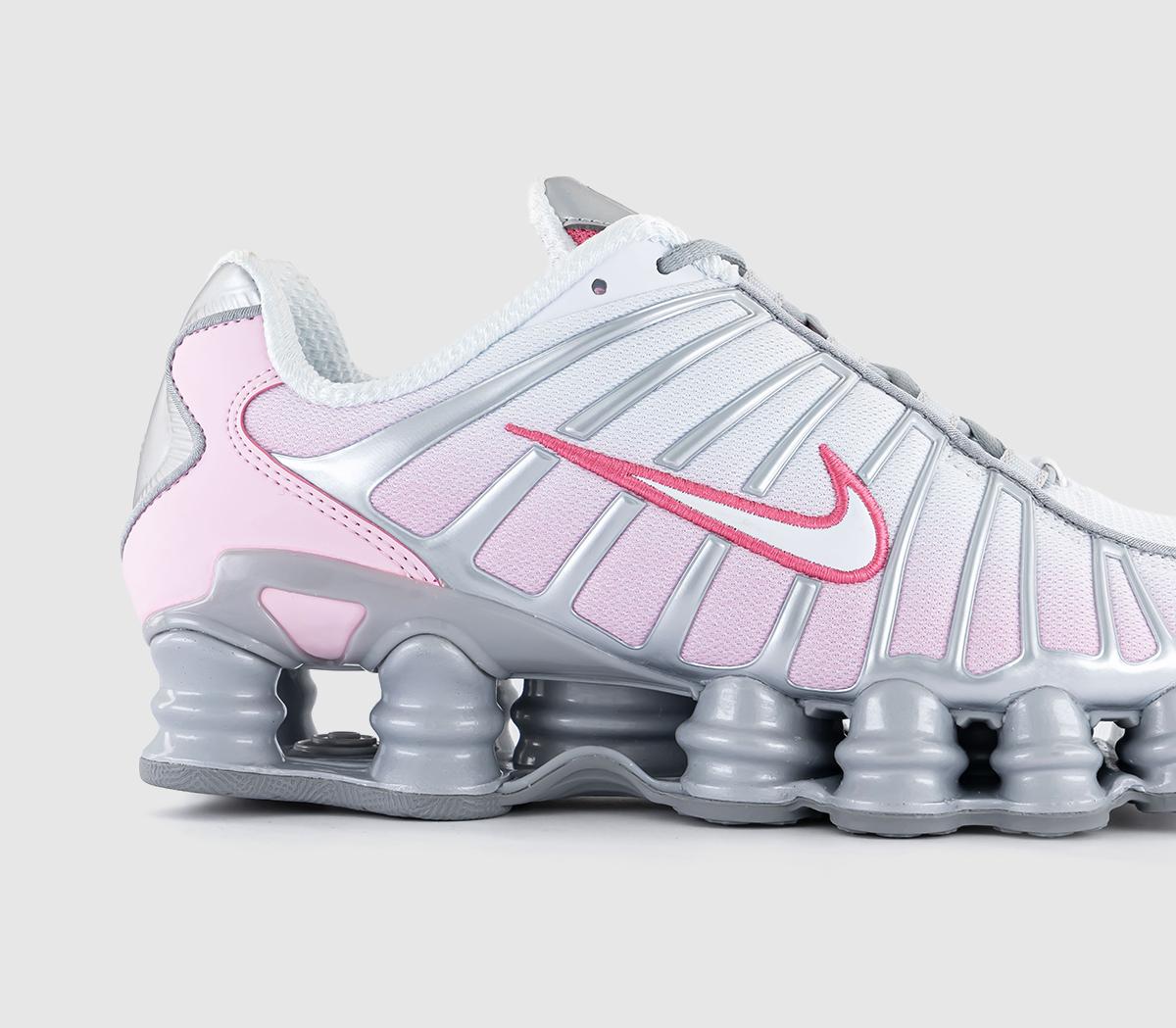 Nike Nike Shox TL Trainers Metalic Platinum Pinksicle Pink Foam White Nike Nike Shox TL Trainers Metalic Platinum Pinksicle Pink Foam White