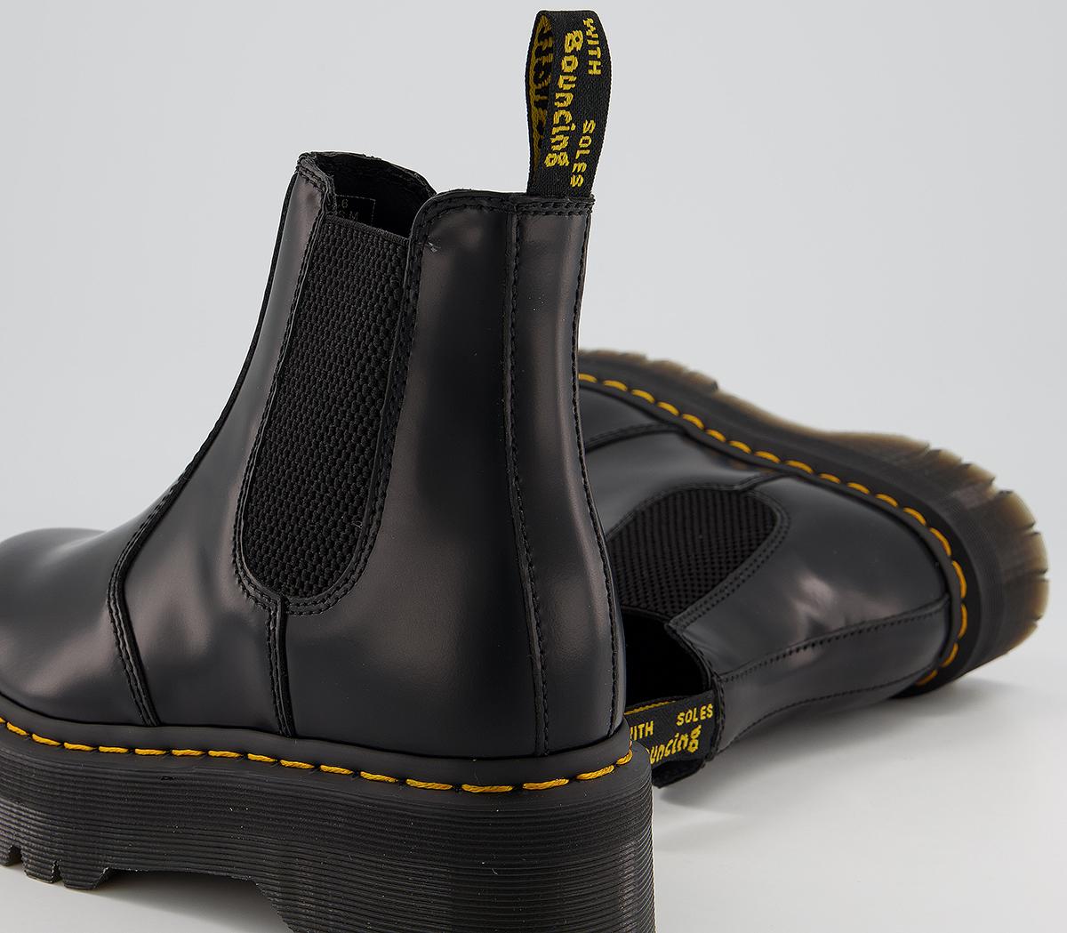 Dr. Martens 2976 Quad Chelsea Boots Black Leather - Women's Ankle Boots