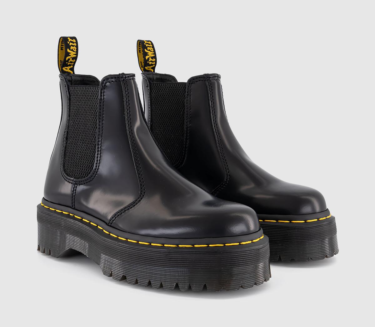 Dr. Martens 2976 Quad Chelsea Boots Black Leather - Women's Ankle Boots