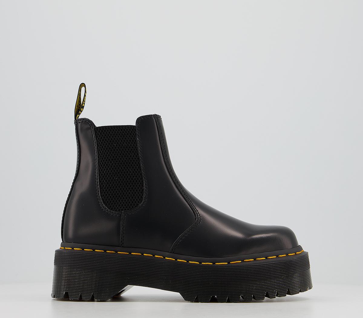Dr. Martens 2976 Quad Chelsea Boots Black Leather - Women's Ankle Boots