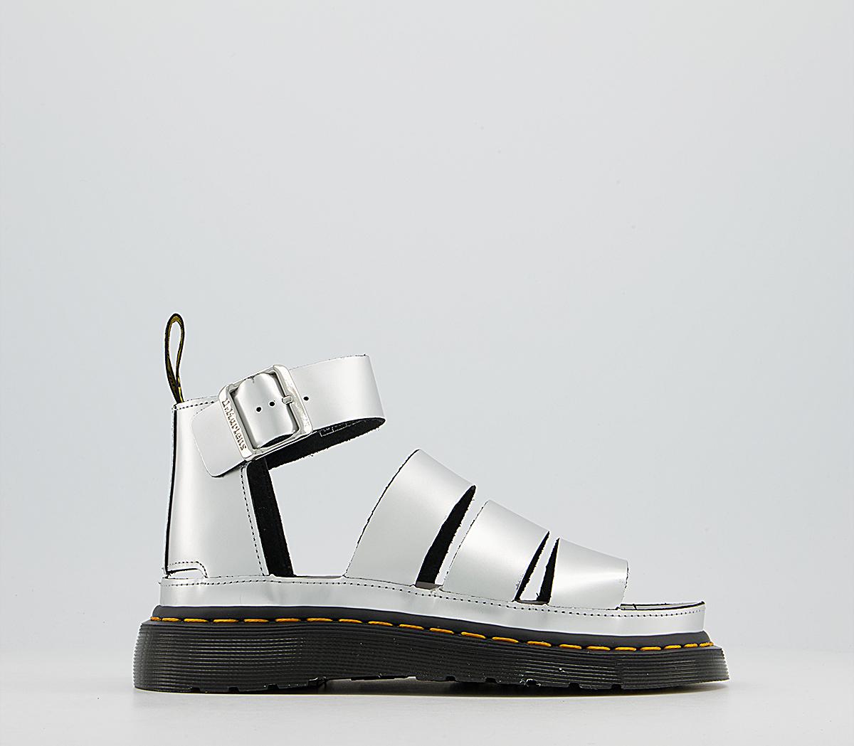 Silver dr sale marten sandals