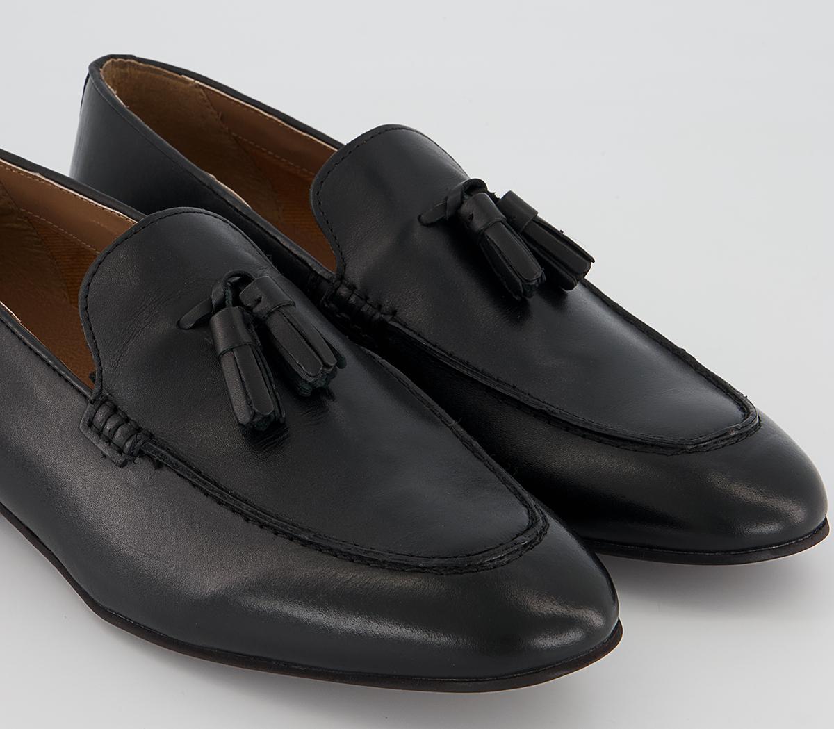 Hudson London Bolton Tassel Loafers Hudson London Bolton Tassel Loafers Black Leather