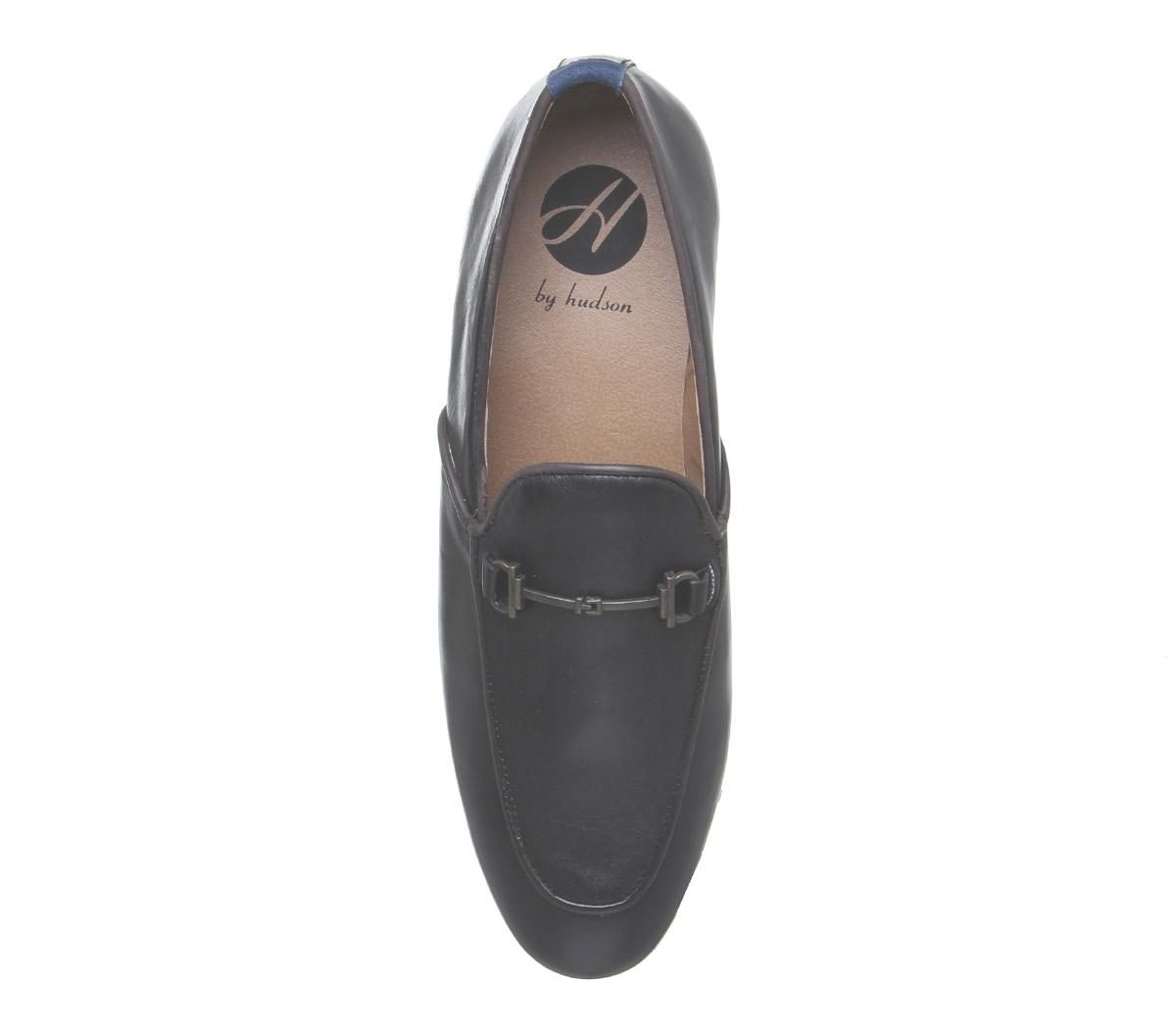 Hudson London Carmarthen Loafers Black Grey - Men’s Smart Shoes