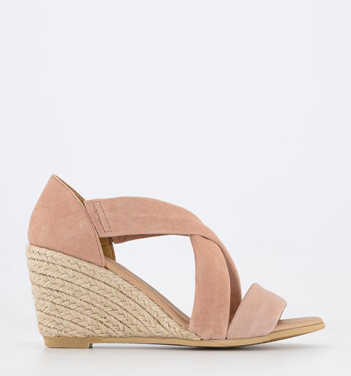 OFFICE Wide Fit: Maiden Wedge Blush Suede