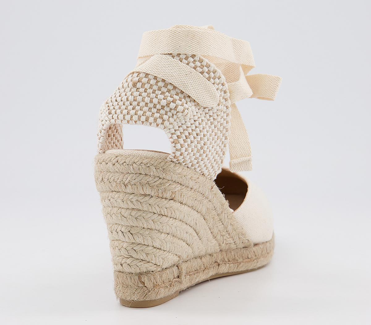 OFFICEMarmalade Wide Fit Espadrille WedgesCream Canvas