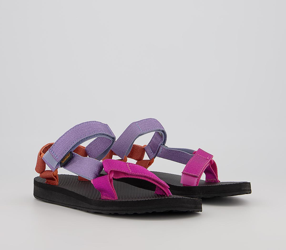 Teva Womens Original Universal Sandals Metallic Pink Multi Rubber, 3