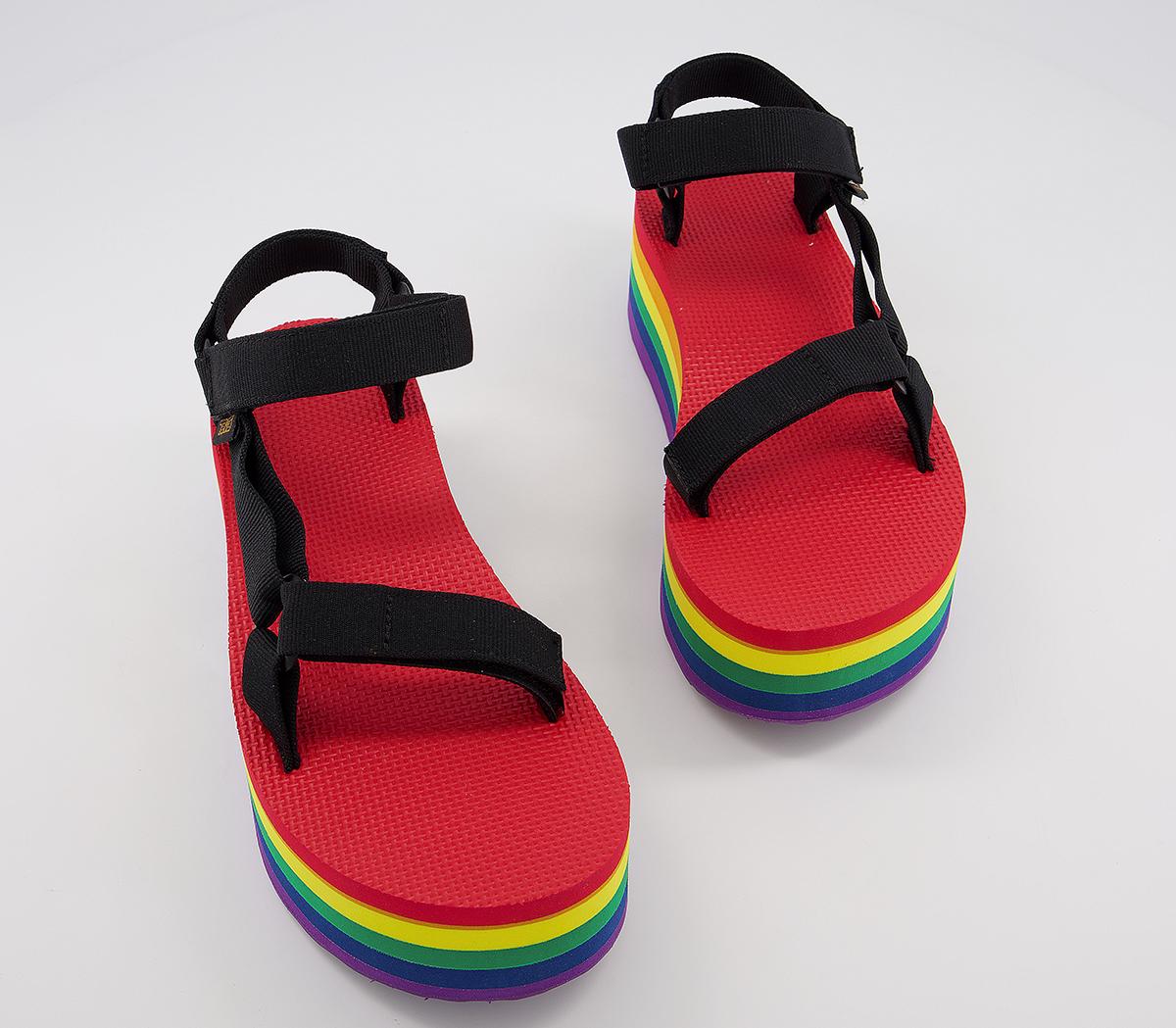 Teva Flatform Universal Sandals Pride Rainbow Womens Sandals 2264