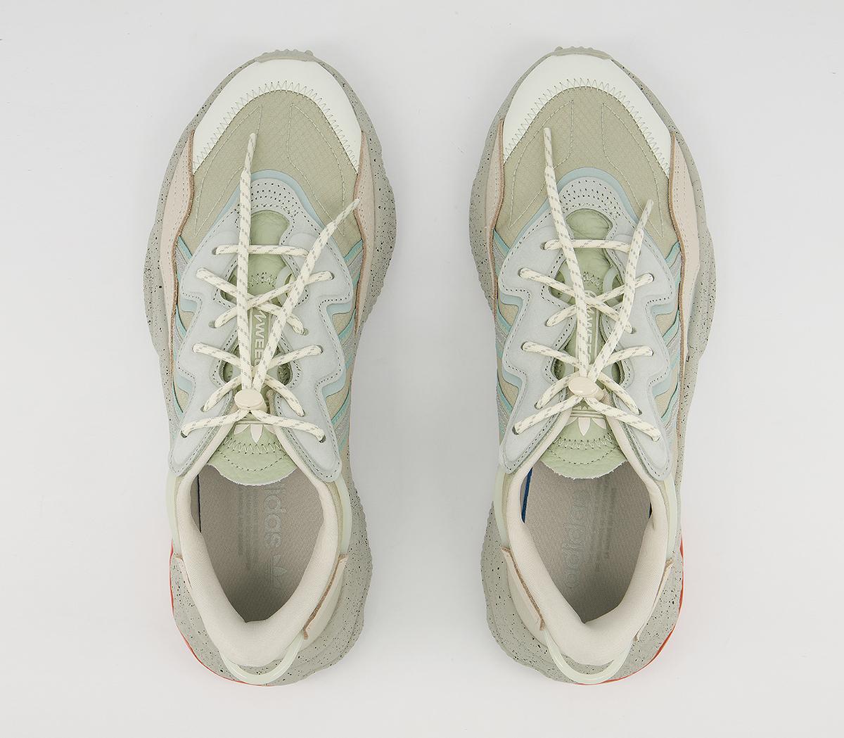 adidas Ozweego Trainers adidas Ozweego Trainers Halo Green Aluminium Grey Off White Copper