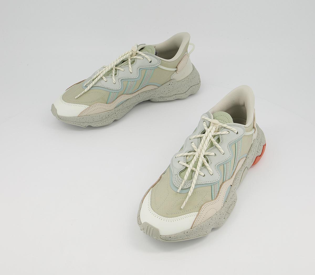 adidas Ozweego Trainers adidas Ozweego Trainers Halo Green Aluminium Grey Off White Copper