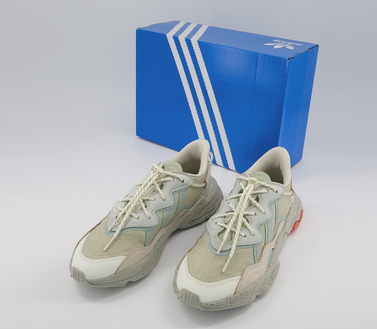 adidas Ozweego Trainers adidas Ozweego Trainers Halo Green Aluminium Grey Off White Copper