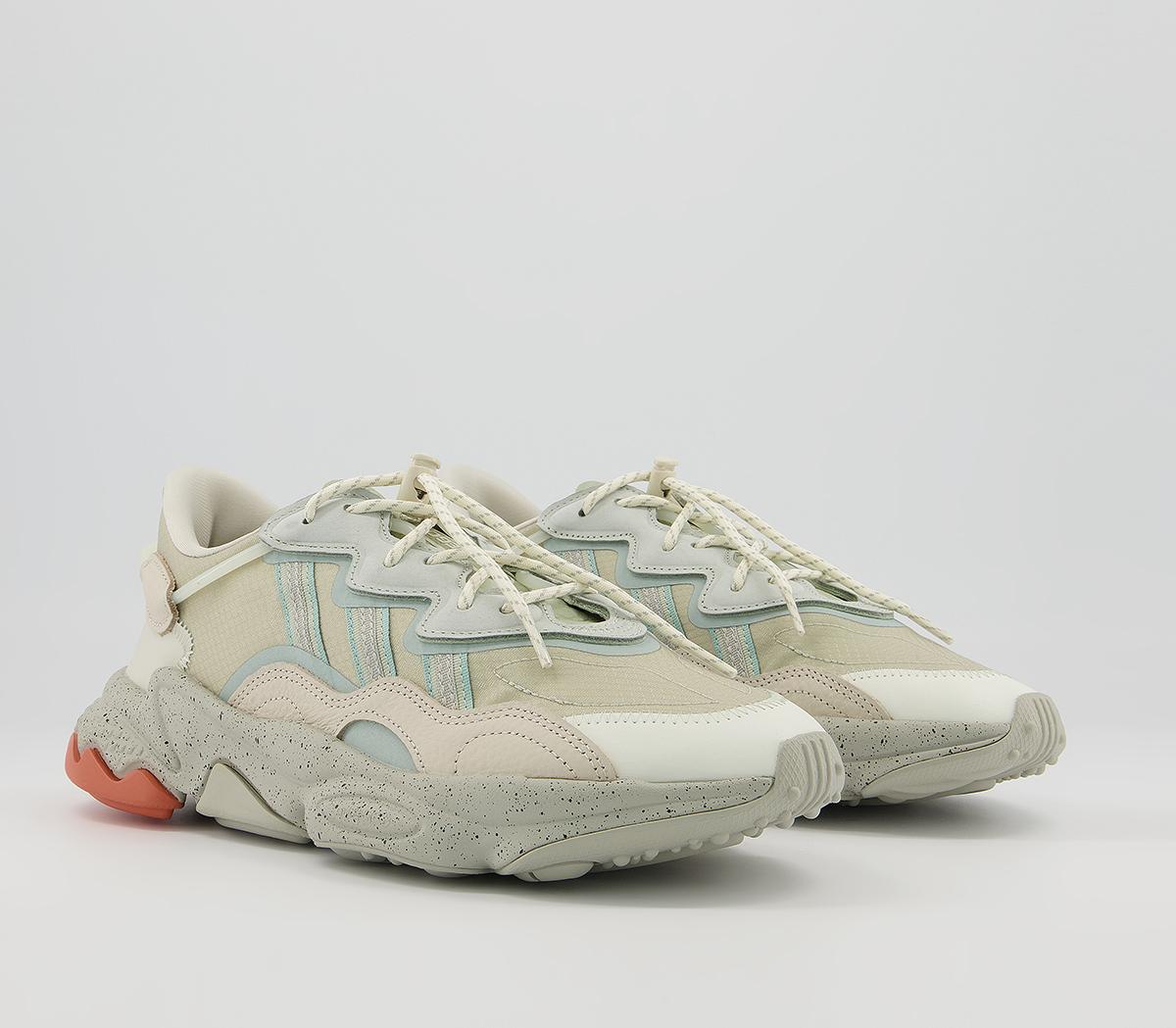 adidas Ozweego Trainers adidas Ozweego Trainers Halo Green Aluminium Grey Off White Copper