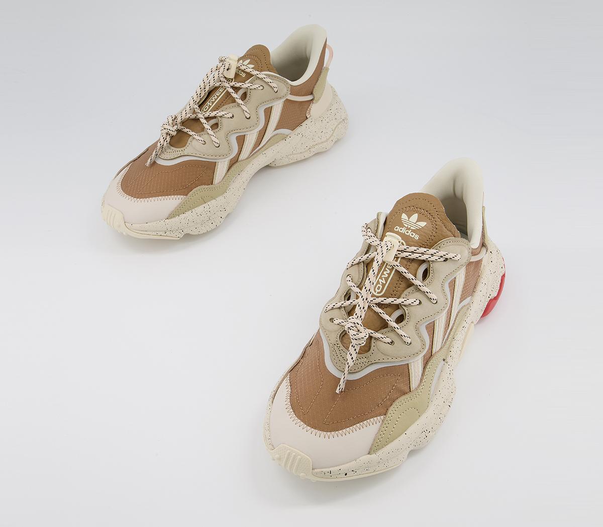 adidas Ozweego Trainers adidas Ozweego Trainers Carboard Cream White Red Ivory Black