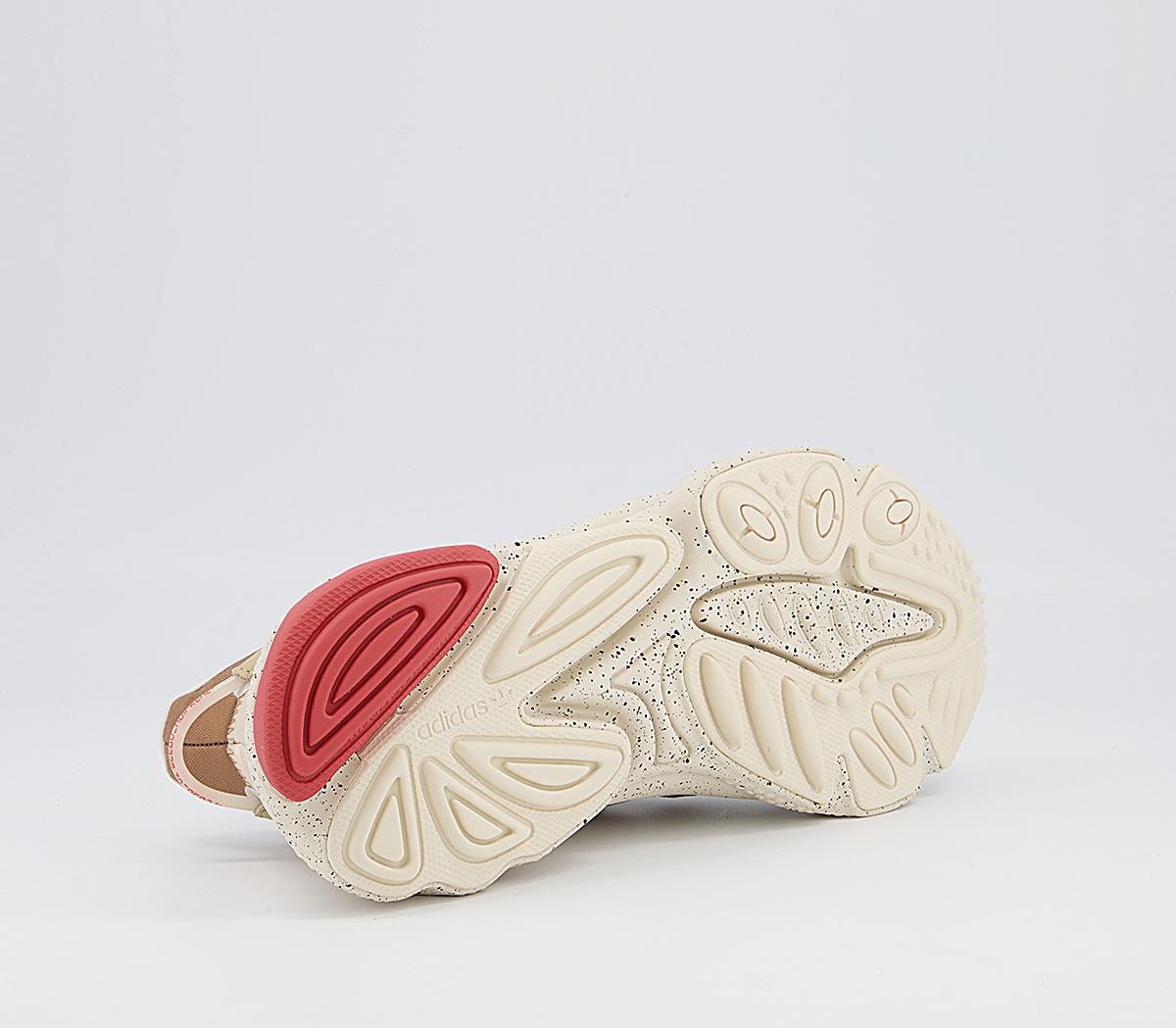adidas Ozweego Trainers adidas Ozweego Trainers Carboard Cream White Red Ivory Black