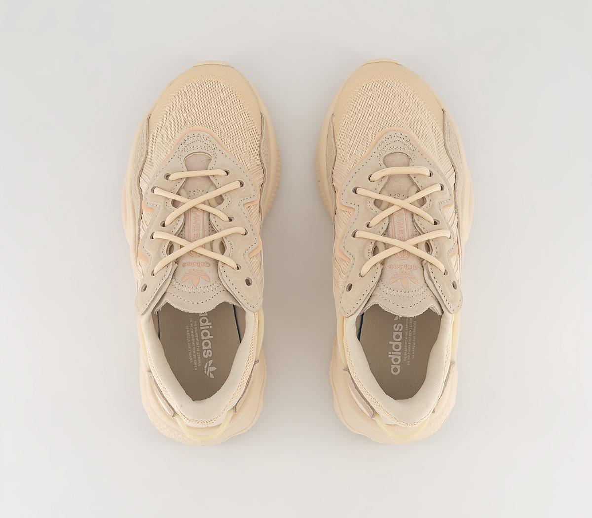 ozweego trainers ecru tint halo blush