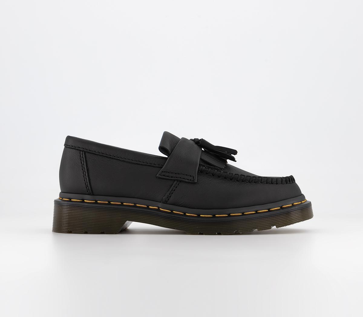 Dr martens black adrian flat shoes hotsell