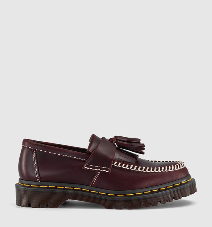 Dr. Martens Adrian Loafers Cherry Red Whip Stitch
