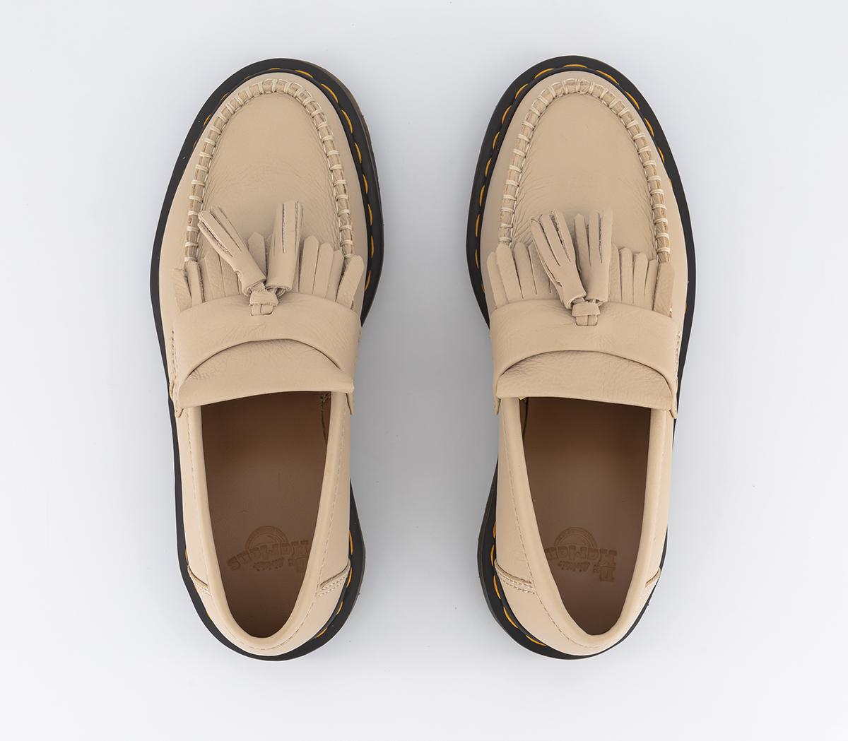 Dr. Martens Adrian Loafers Parchment Beige Virginia - Flat Shoes 