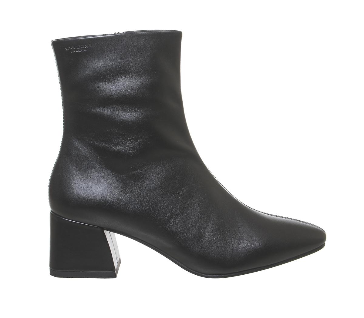 Vagabond Shoemakers Alice Block Heel Boots Black - Women's Ankle Boots