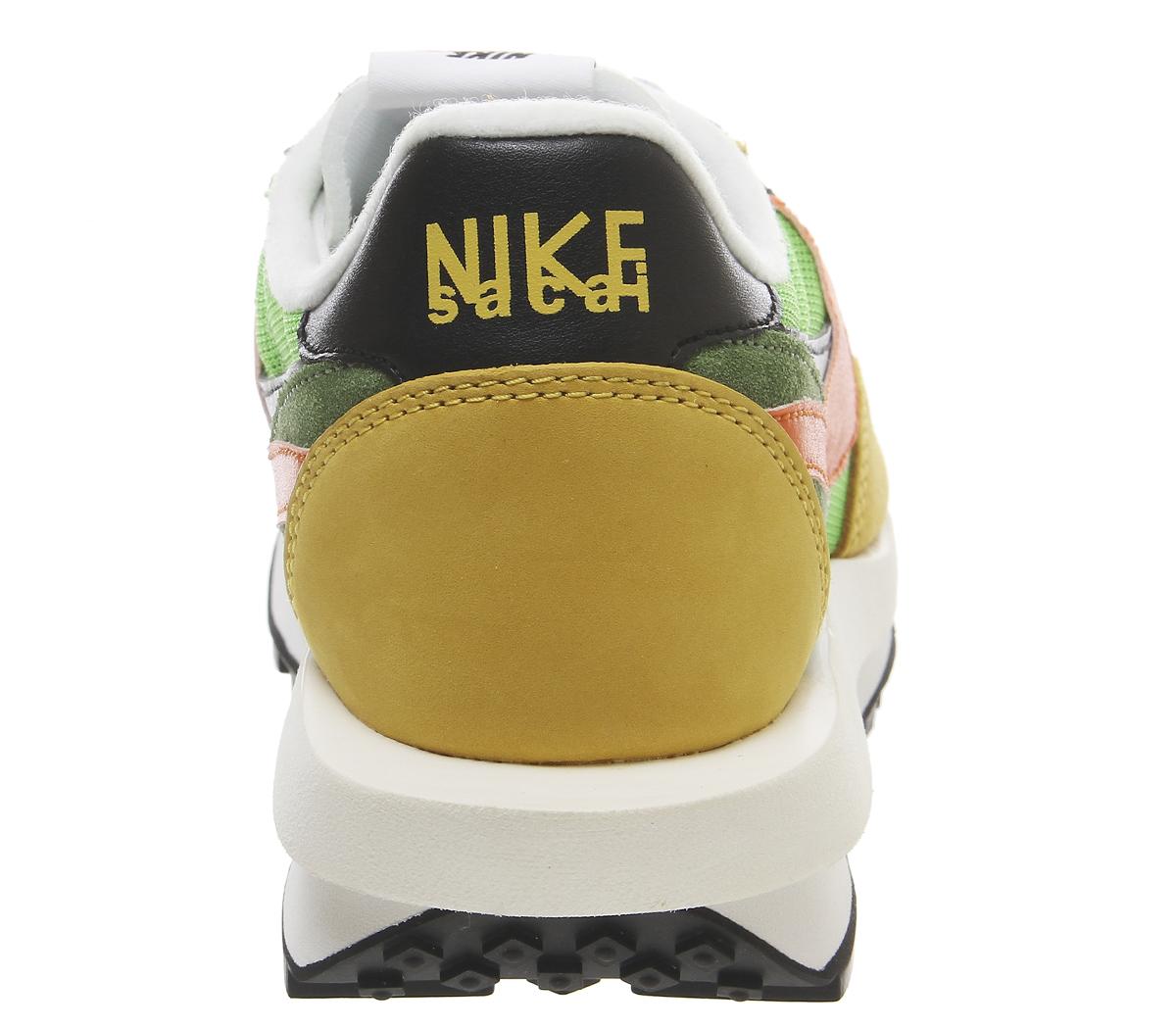 Nike Waffle Sacai Ldv Trainers Green Orange Black Varsity Maize