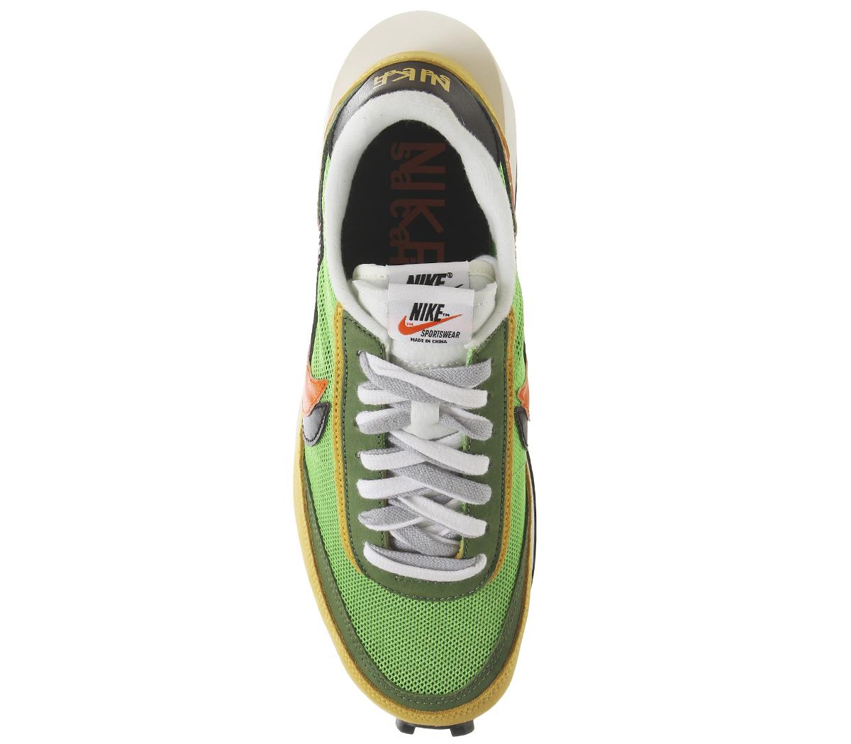 Nike Waffle Sacai Ldv Trainers Green Orange Black Varsity Maize