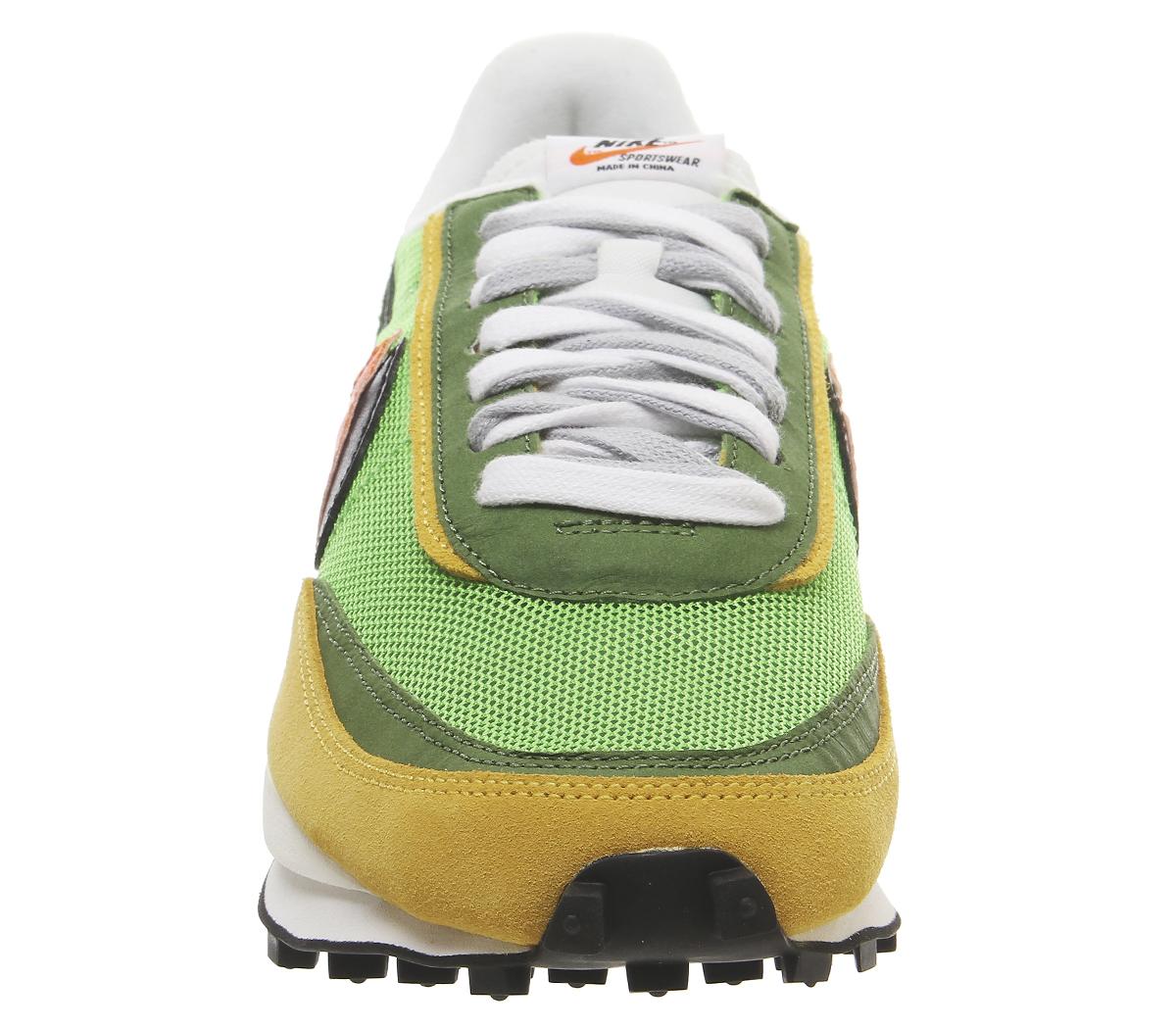 Nike Waffle Sacai Ldv Trainers Green Orange Black Varsity Maize