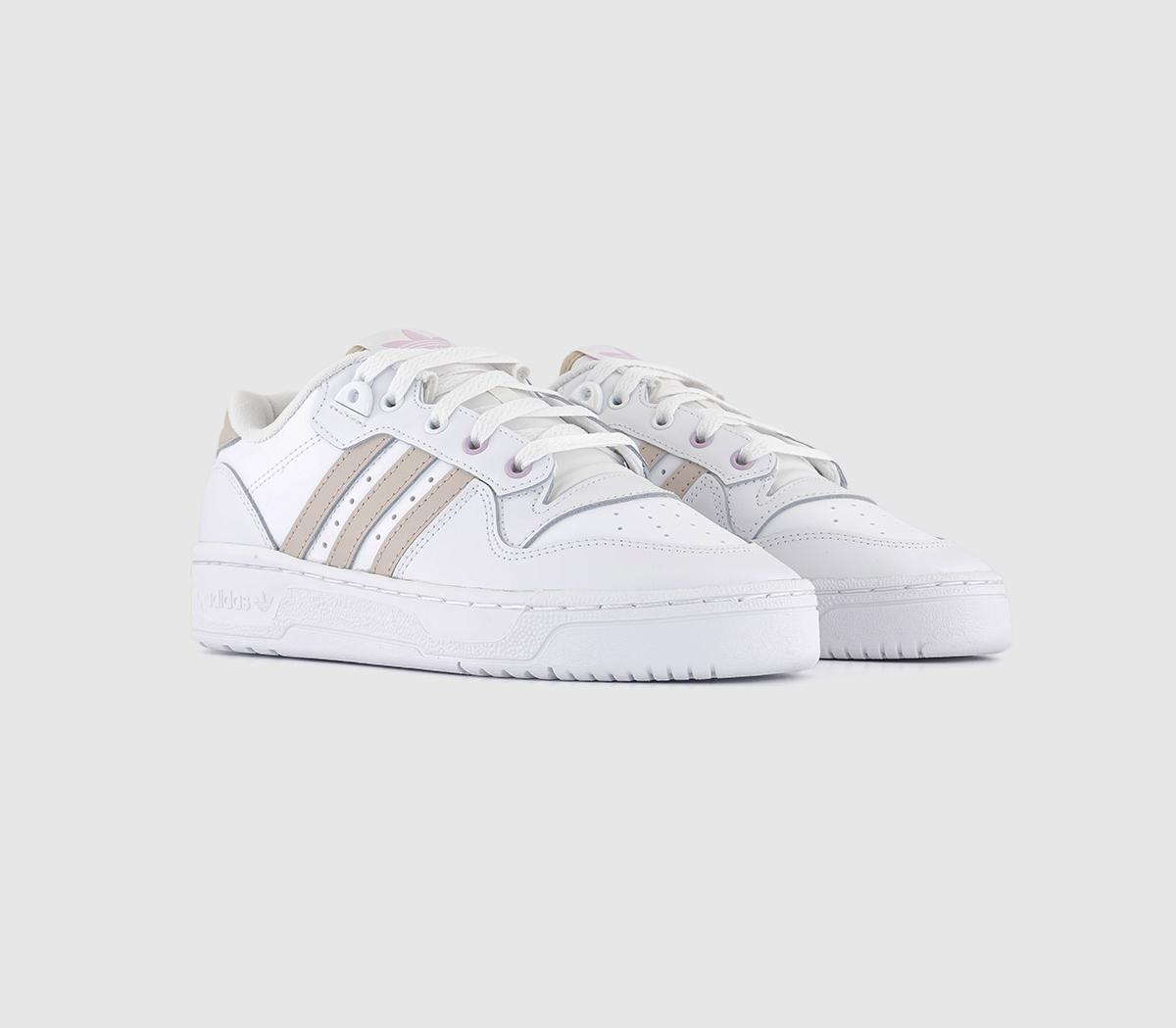 Adidas Womens Rivalry Low Trainers White Wonder Beige Orchid Fusion, 4